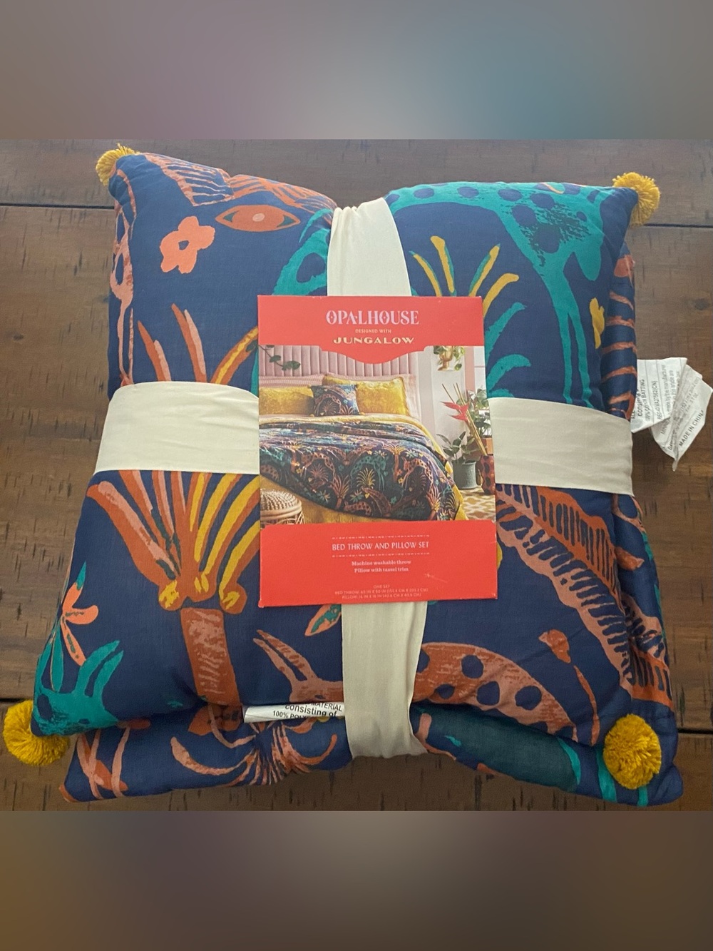 •NEW•Opalhouse Designed With Jungalow Bed Throw & Pillow Set